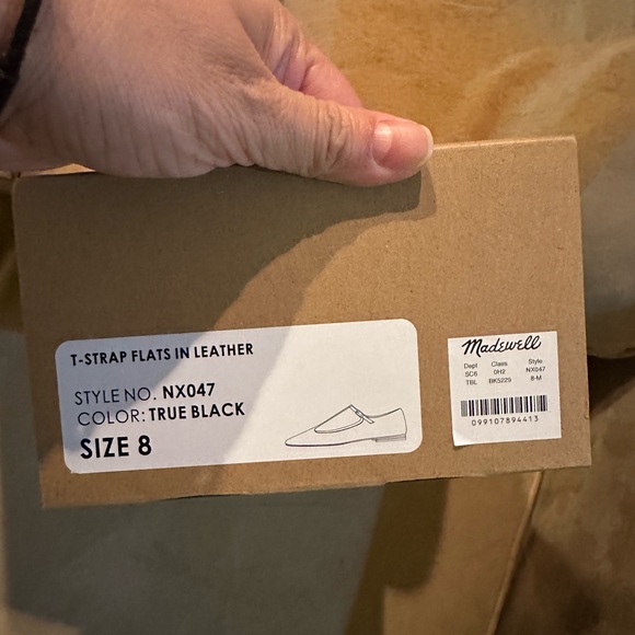 Madewell Mylie T-Strap Flats Black NWT - Picture 7 of 8